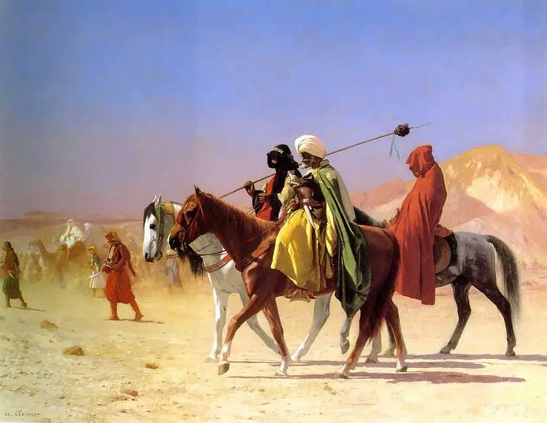 Жан-Леон Жером. Арабы, пересекающие пустыню. 1870