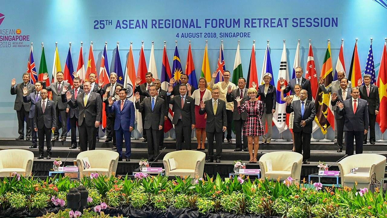 Участники Регионального форума АСЕАН, Сингапур, 4.08.2018 г.