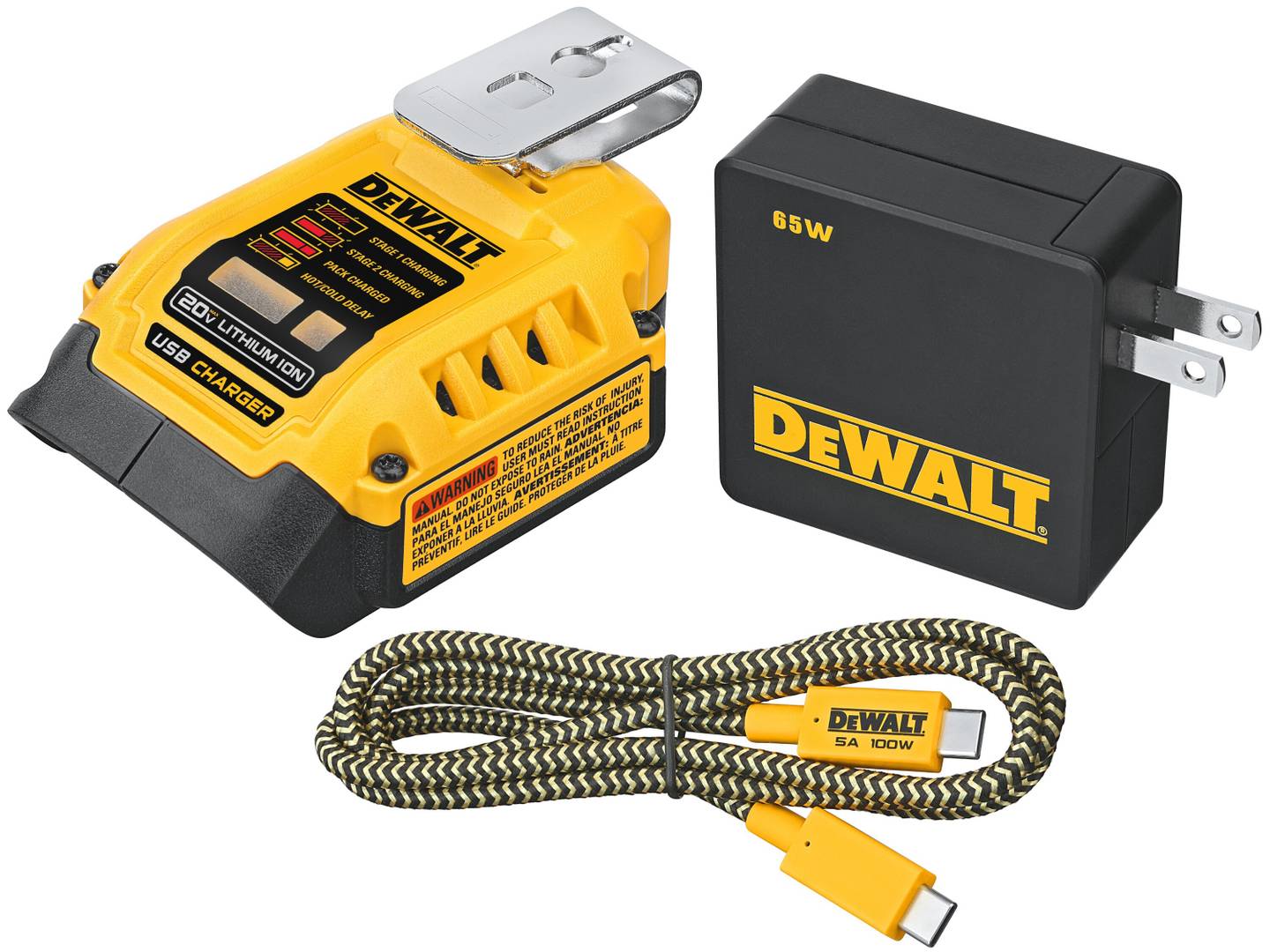 Зарядный комплект USB Type-C DeWalt DCB094K