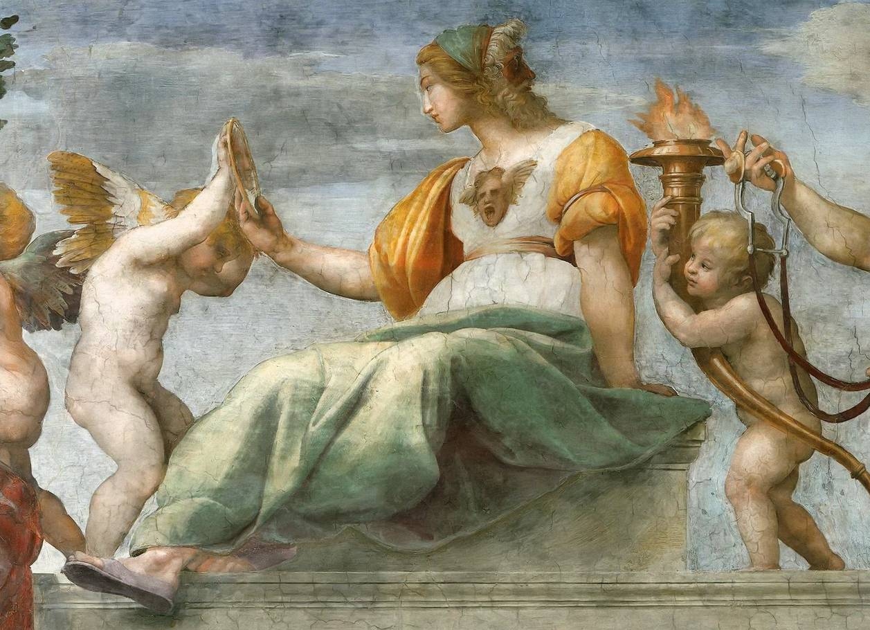 Рафаэль Санти. Мудрость (фрагмент фрески «Мудрость, Сила и Умеренность») 1508–1517