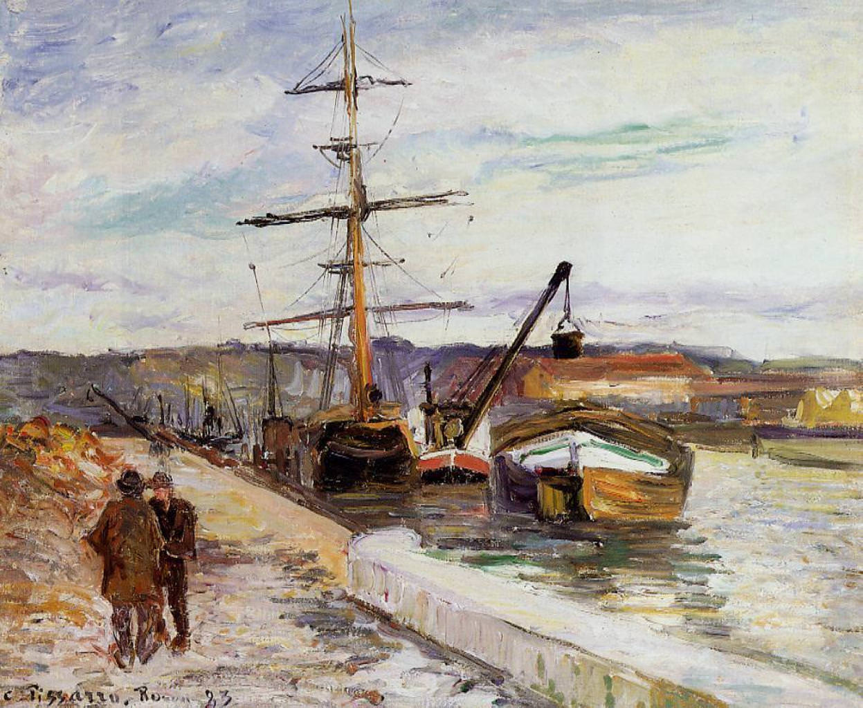 Камиль Писсарро. Руанский порт. 1883