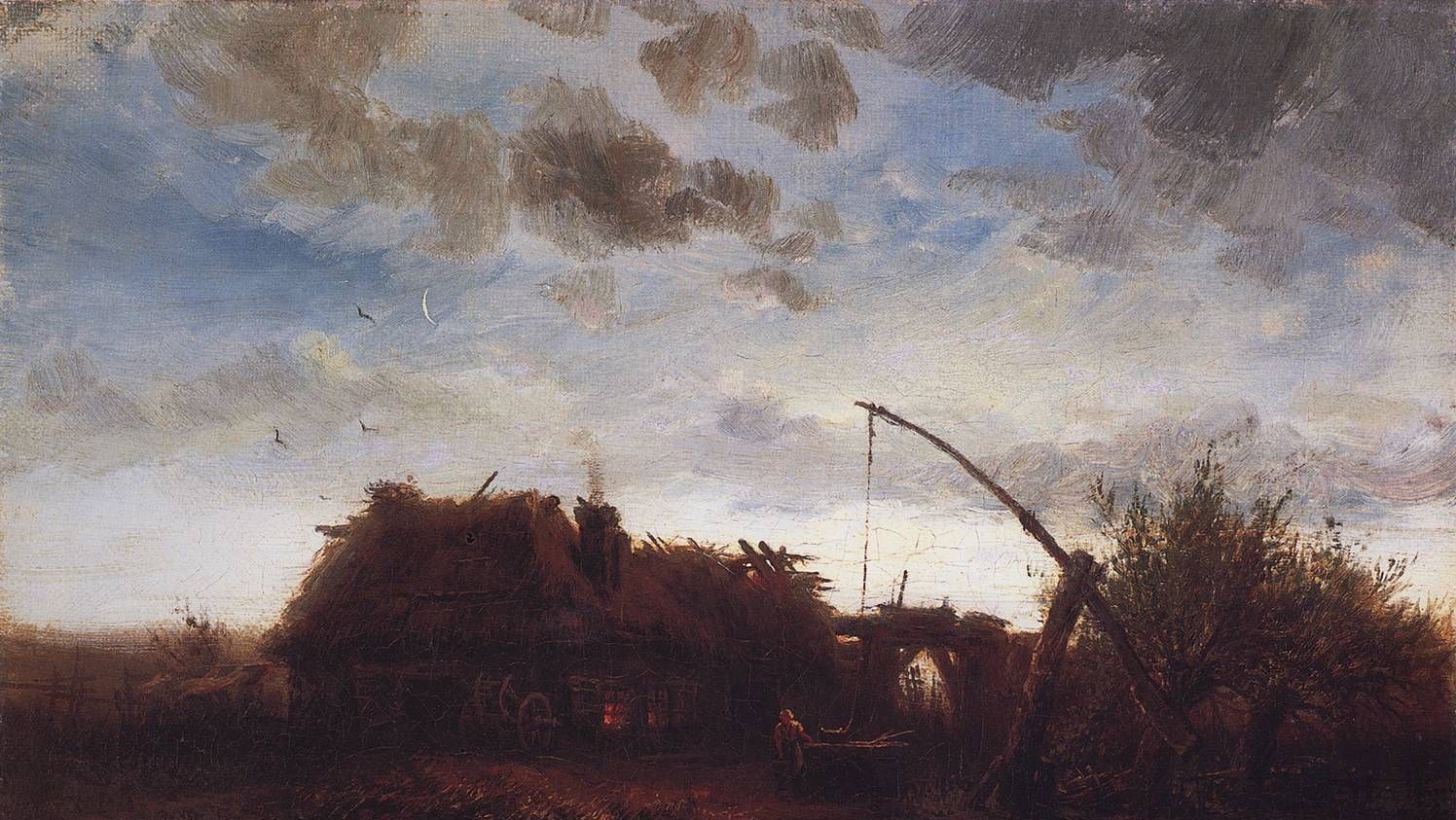Алексей Саврасов. Пейзаж с колодцем. 1868 г.