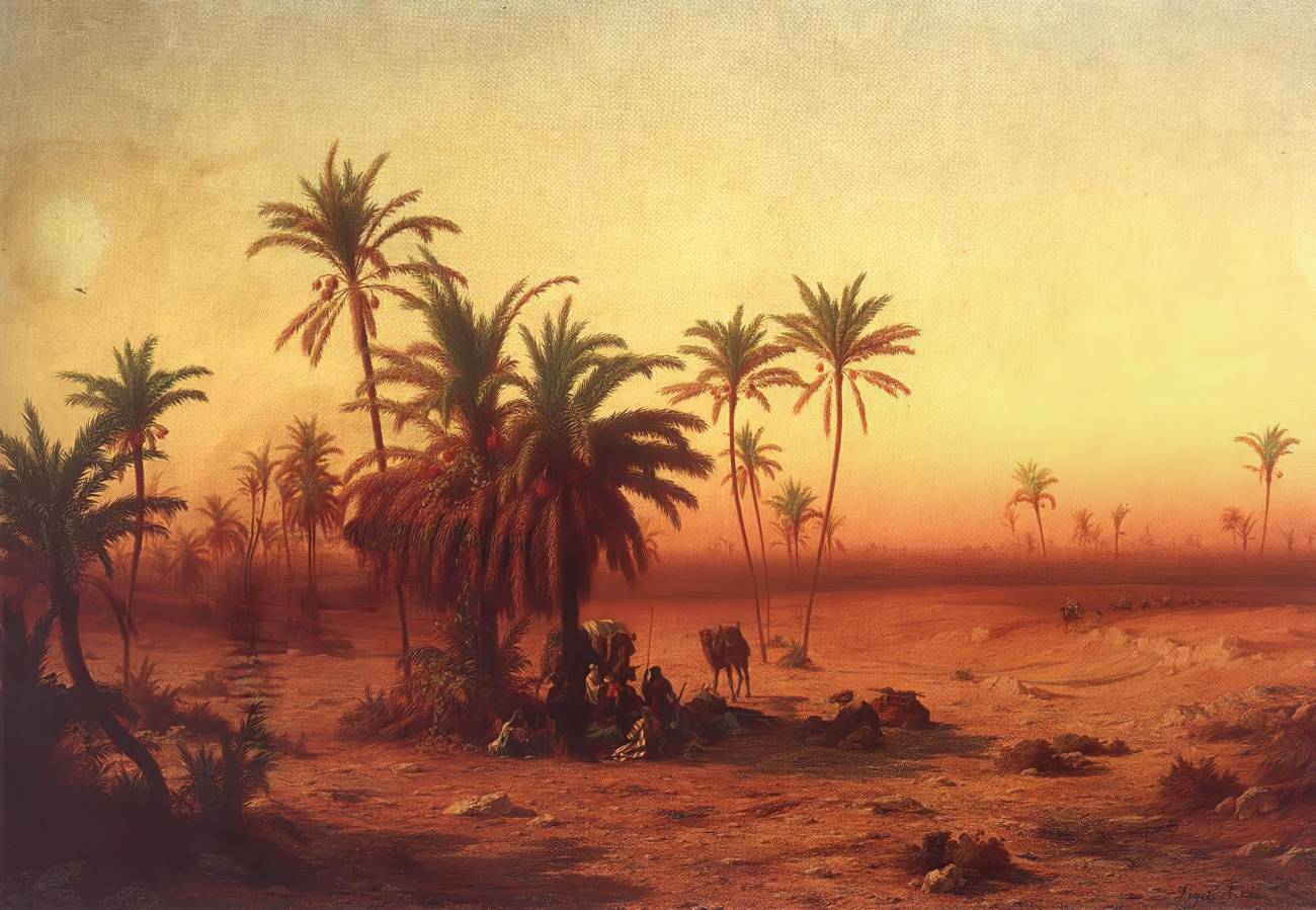 Антал Лигети. Оазис в пустыне. 1862