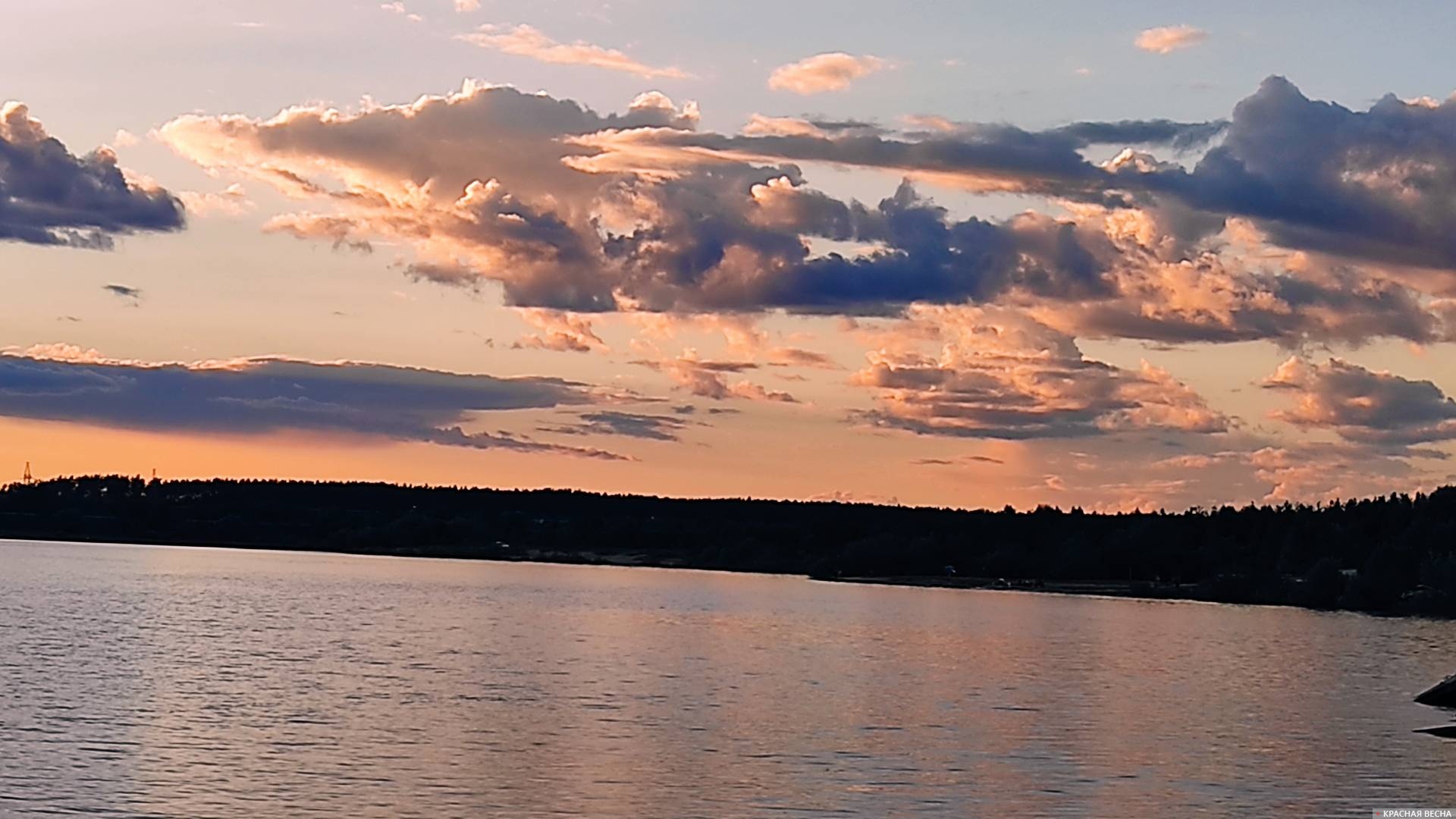 Закат на озере Орлик. Брянск
