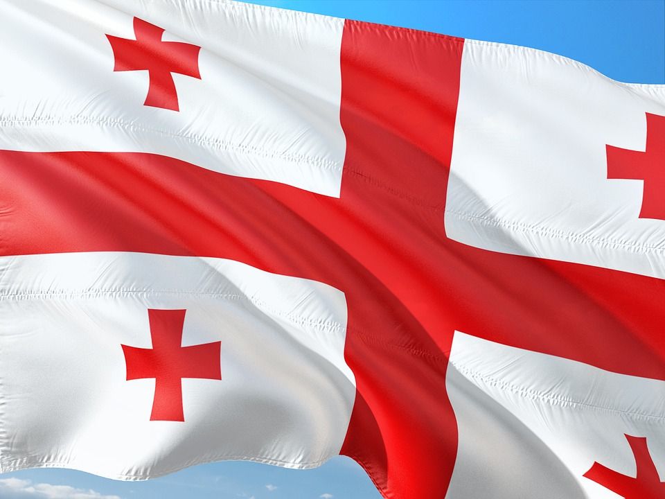 Международная, флаг, Грузия