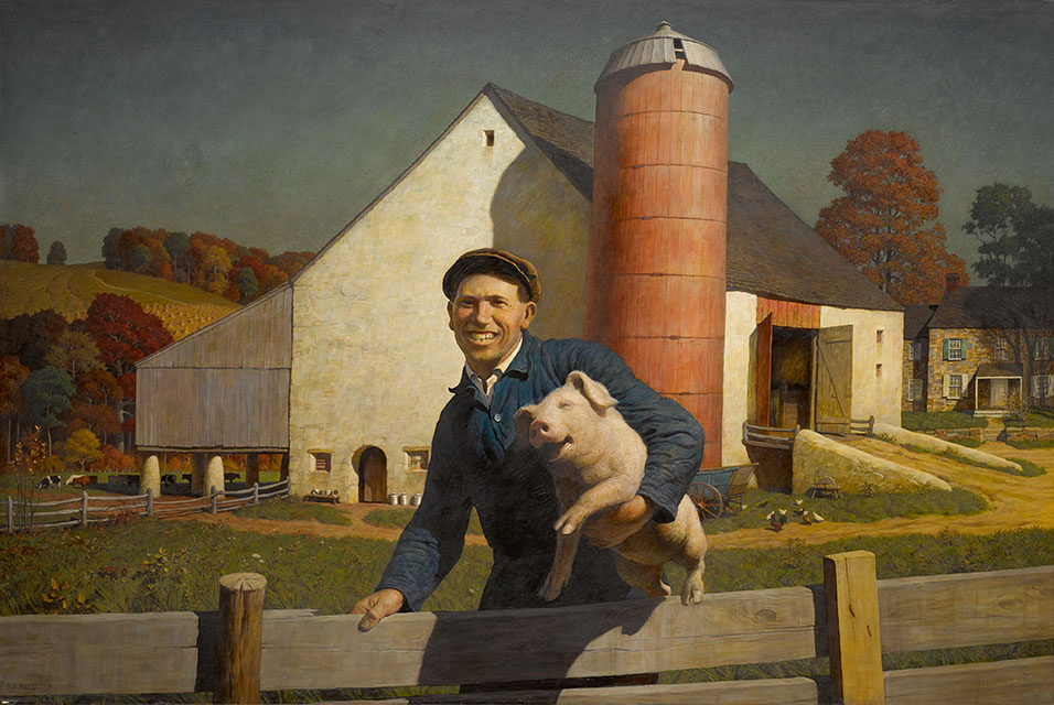 Ньюэлл Конверс Уайет. Портрет фермера. 1943