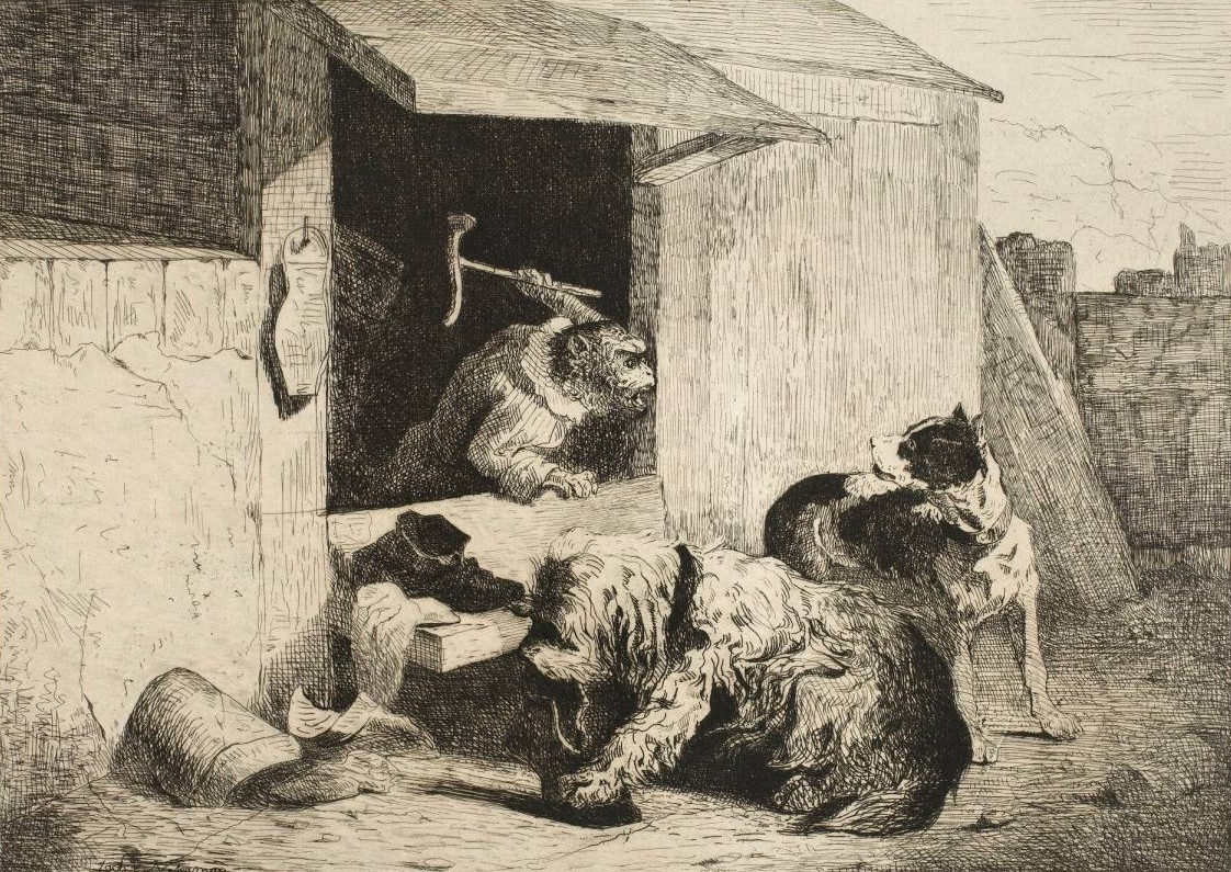 Захари Нотерман. Обезьяна-сапожник. 1864