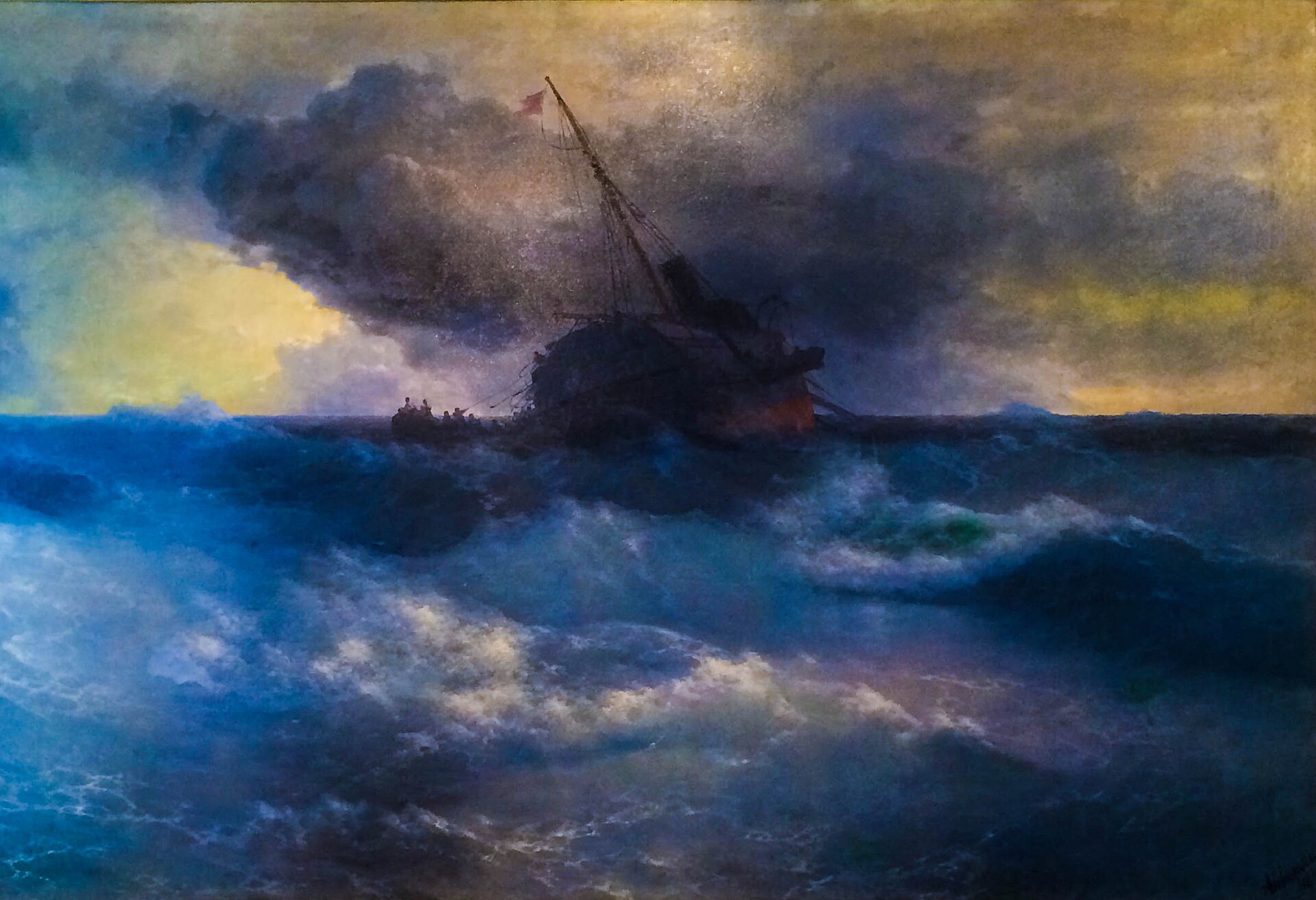 Иван Айвазовский. Корабль в бурю. 1899