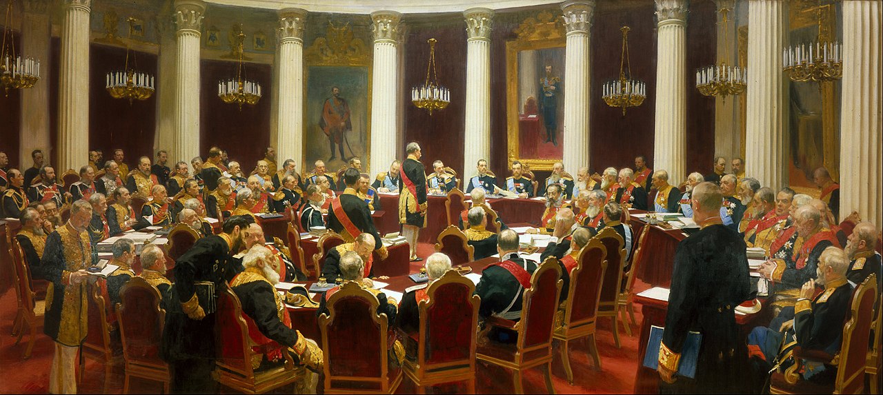 Илья Репин. Торжественное заседание Государственного совета 7 мая 1901 года в честь столетнего юбилея со дня его учреждения. 1903