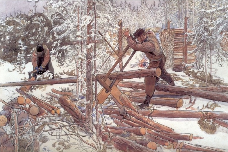 Карл Улоф Ларссон. Заготовщики дров. 1904-1906