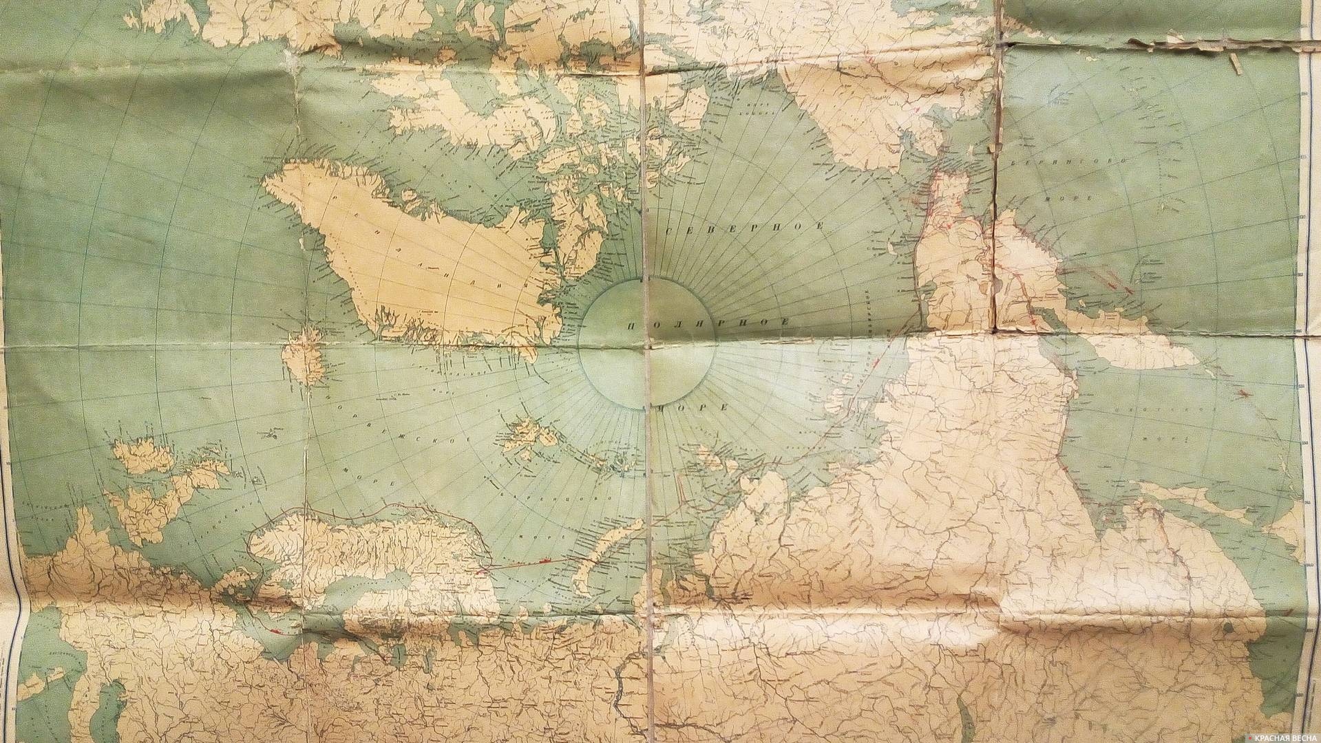 Карта Арктики. 1934 г