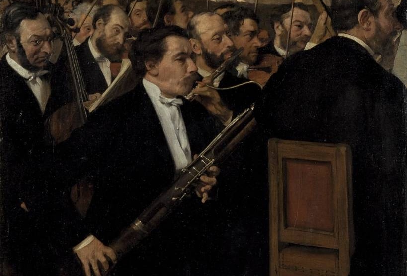 Эдгар Дега. Оркестр оперы (фрагмент). 1870