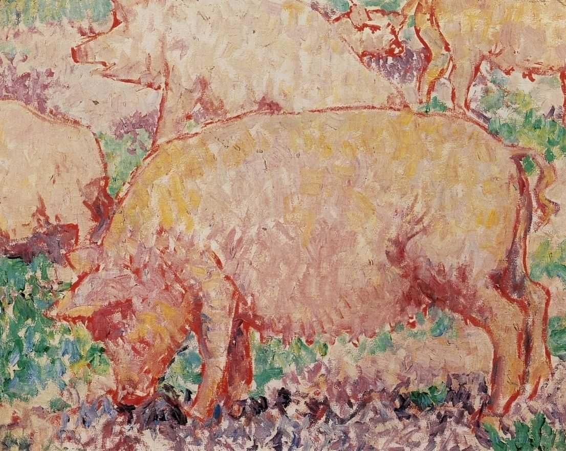 Михаил Ларионов. Свинья. 1908