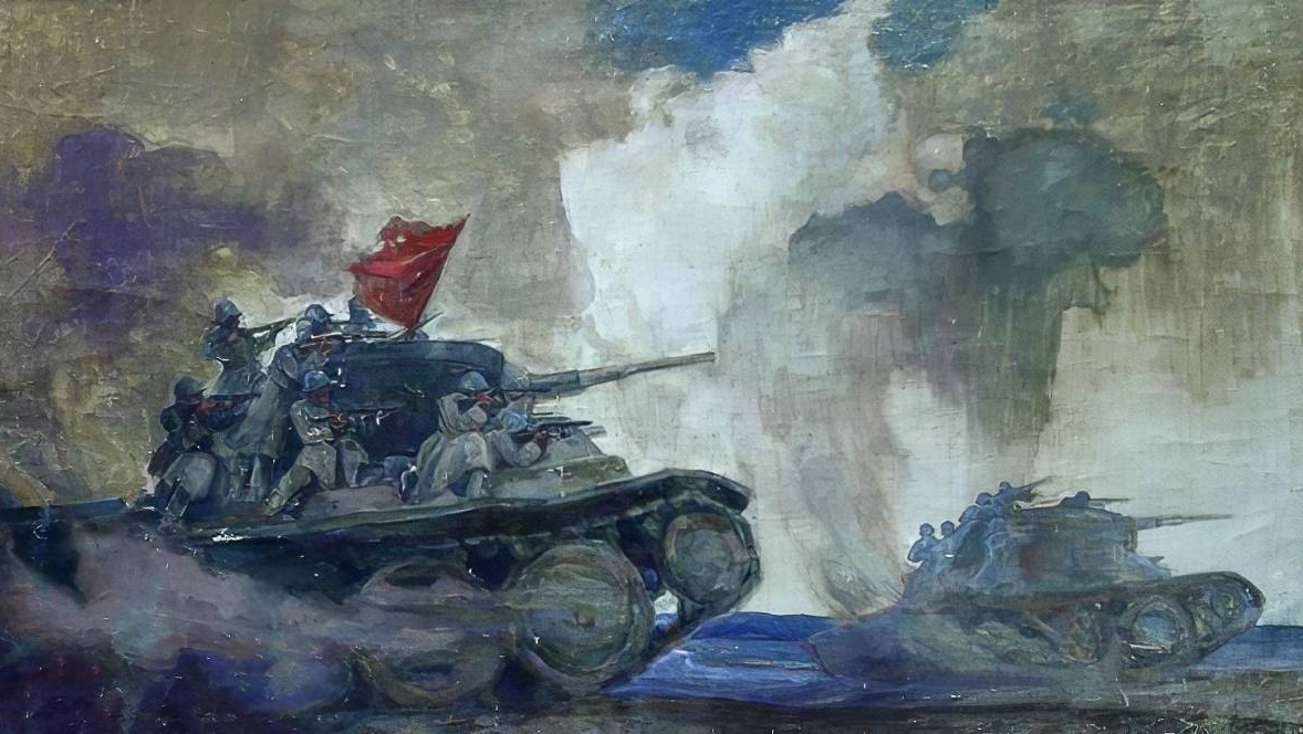 Александр Тюлькин. «Танковый десант». 1940-е