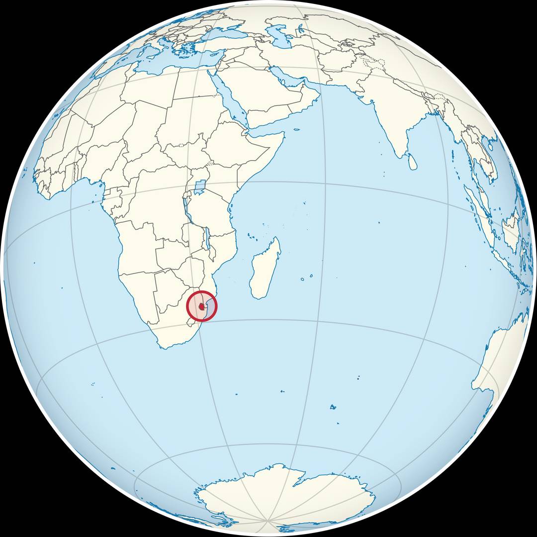 Королевство Эсватини на карте мира