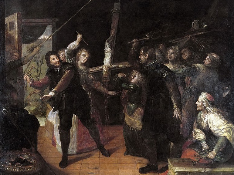 Франсиско Риси. Осквернение Распятия (фрагмент). 1647–1651