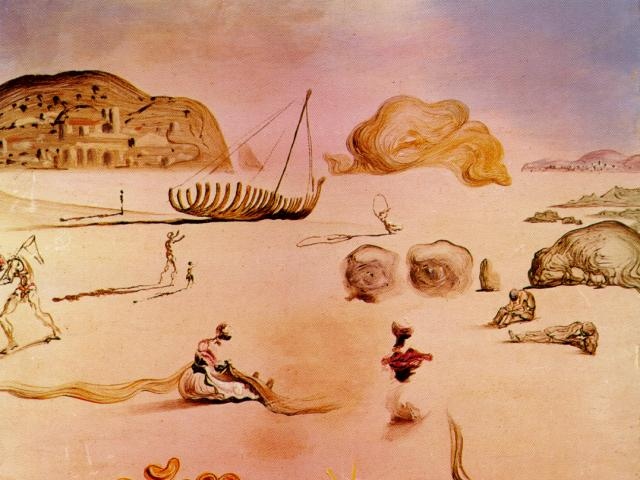 Сальвадор Дали. Паранойя. Сюрреалистические фигуры (фрагмент). 1944