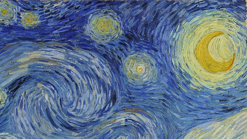 Ван Гог. Звездная ночь (фрагмент). 1889