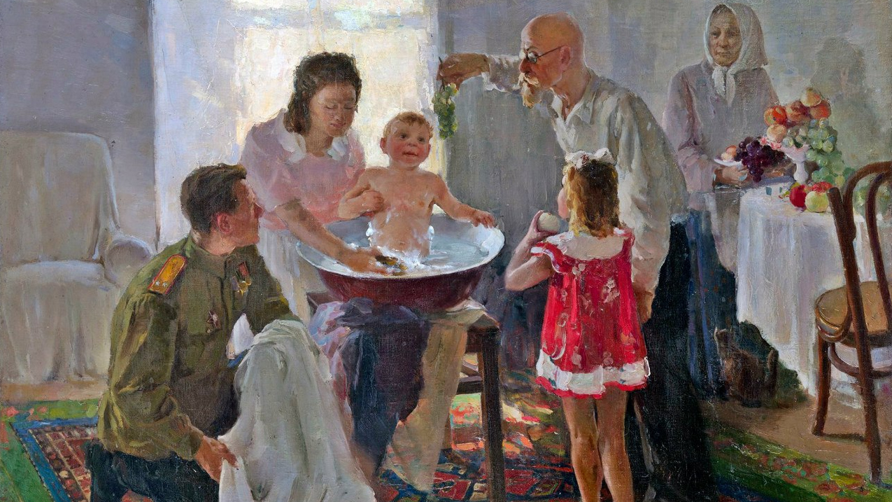 Константин Титов. В семье. 1947