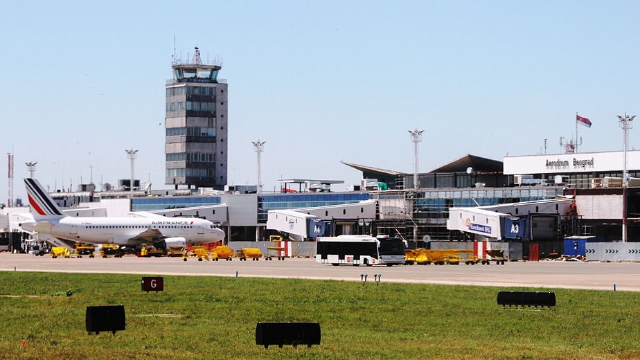 Аэропорт «Никола Тесла» в Белграде, Сербия.