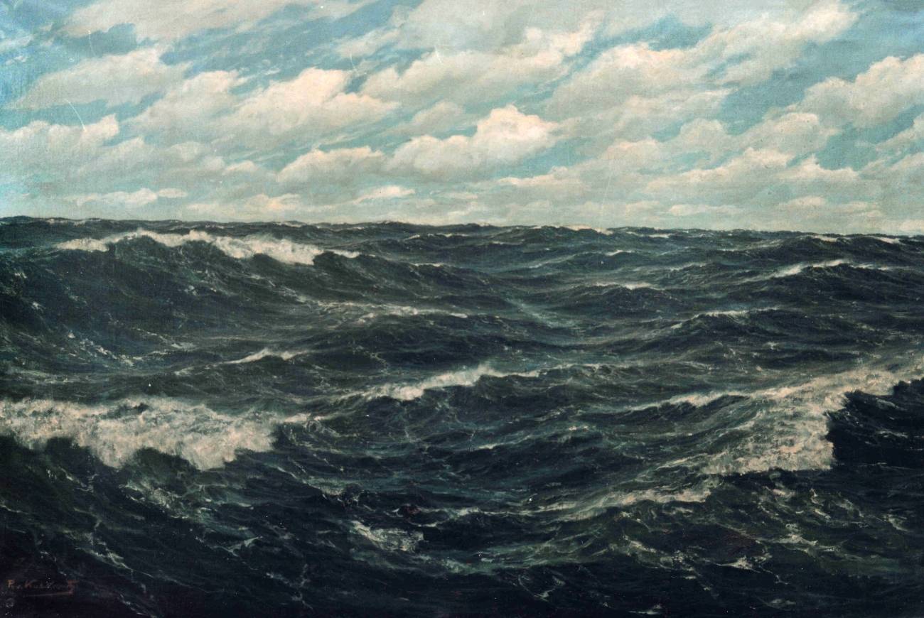 Леопольд фон Калькрёйт. Балтийское море после шторма. XIX век