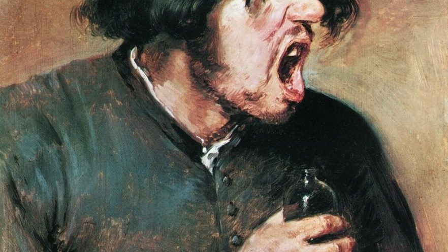 Адриан Браувер. Пьяница. 1640 (фрагмент)