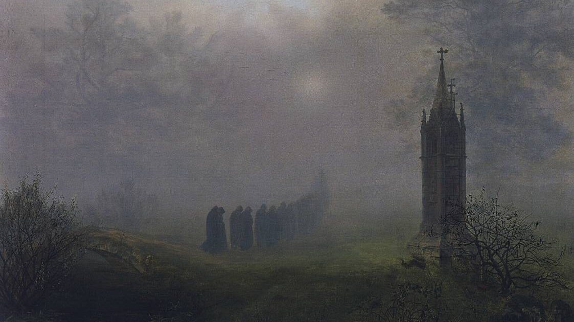 Эрнст Фердинанд Эме. Процессия в тумане. 1828