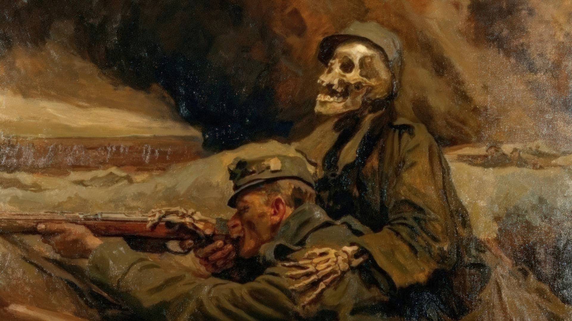 Ганс Ларвин. Солдат и смерть (фрагмент). 1917