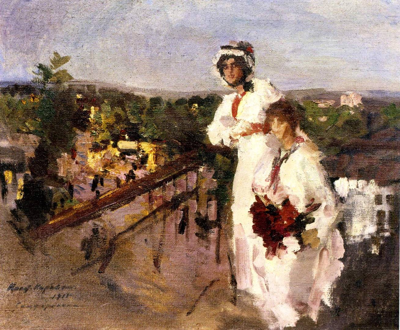 Константин Коровин. На балконе. Вечер в Симферополе. 1915