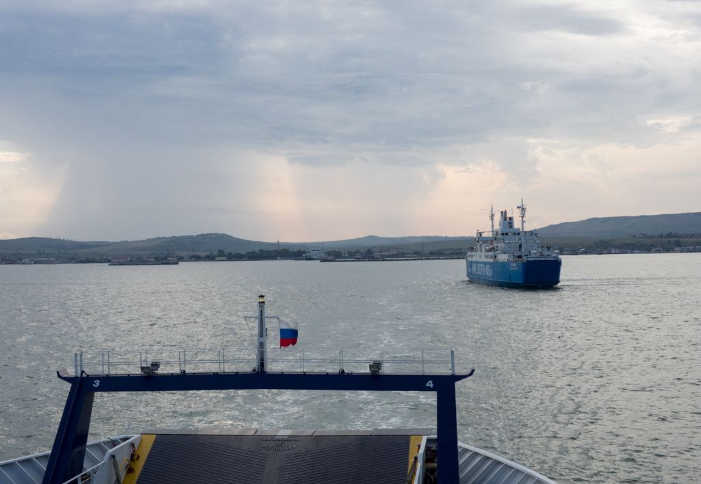 Паромная переправа  Ferry line to Crimea  2016