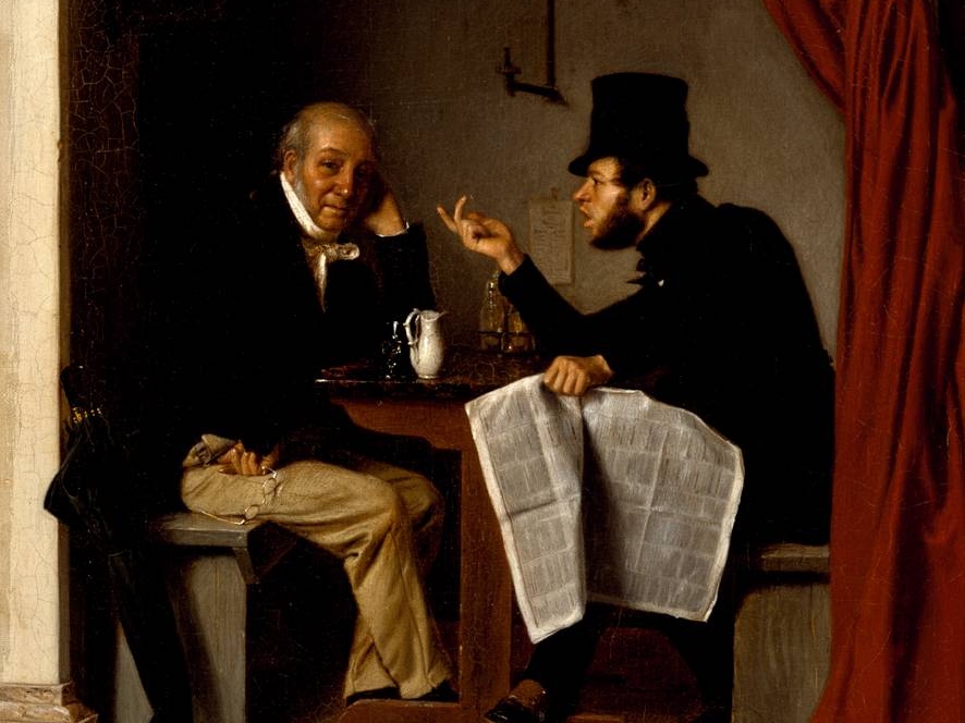 Ричард Кейтон Вудвиль. Политики в ресторане «Устричный Дом» (фрагмент). 1848