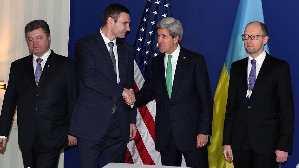 Встреча лидеров майдана с госсекретарём США Джоном Керри, 1 февраля 2014 года