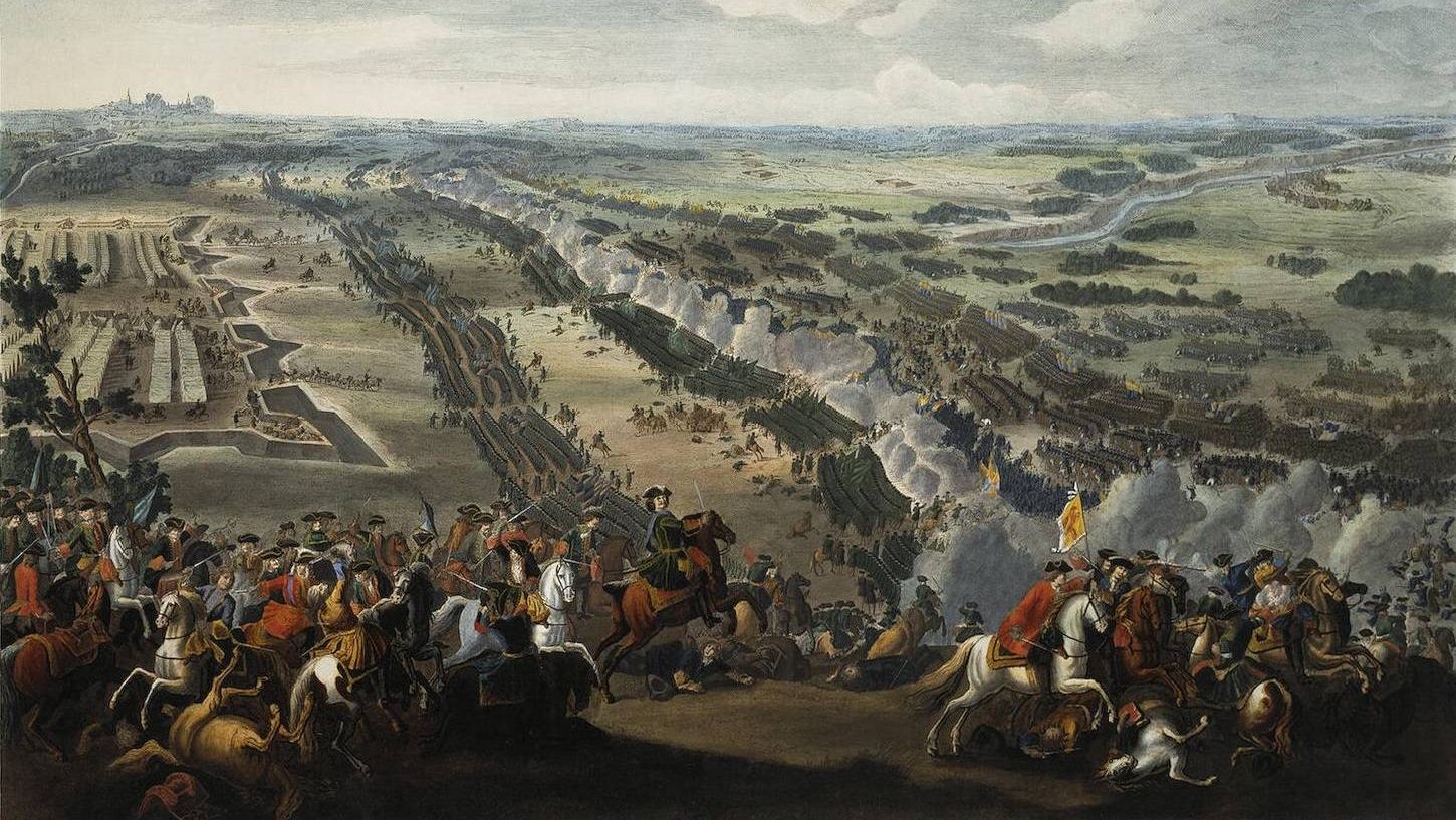 Денис Мартен. Полтавская битва (фрагмент). 1726
