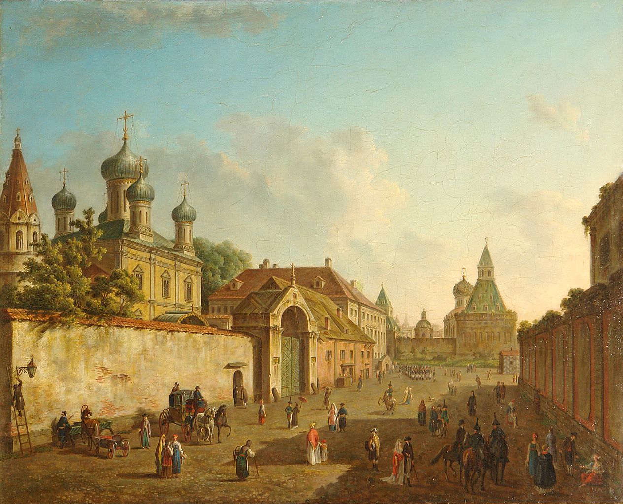 Ф.Я.Алексеев. Москва Вид от Лубянки на Владимирские ворота. 1800-е гг.