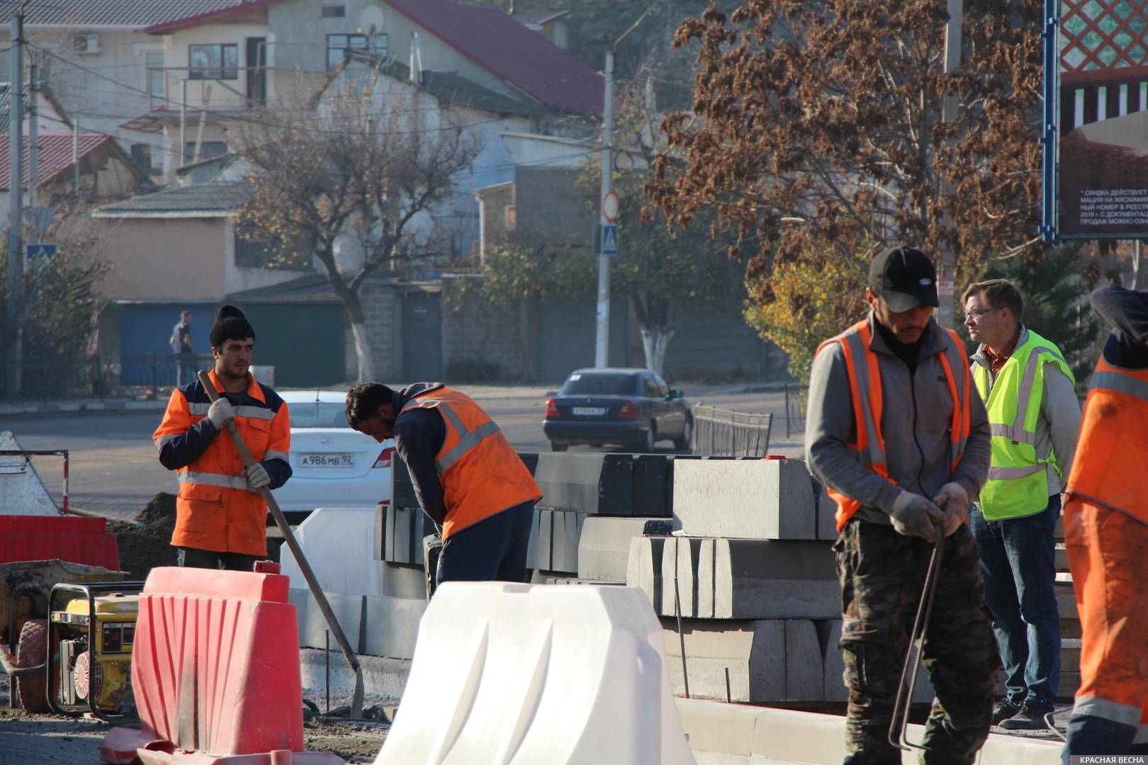 Ремонт дороги на спуске Котовском Севастополь 14.11.2019 г.