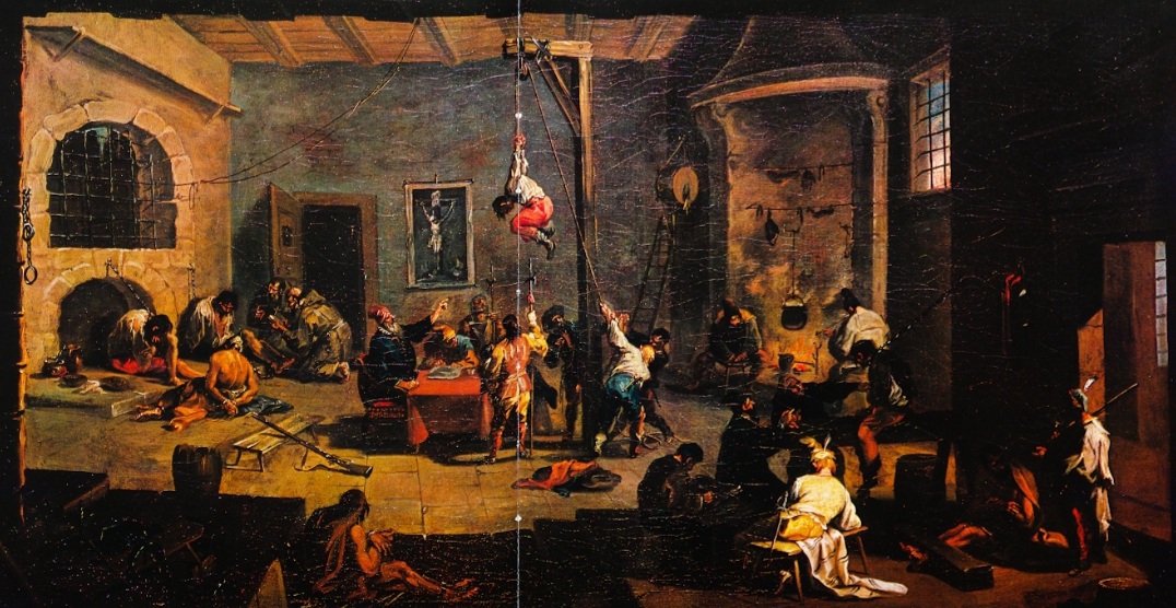 Алессандро Маньяско. Допрос с пытками в тюрьме инквизиции. 1710