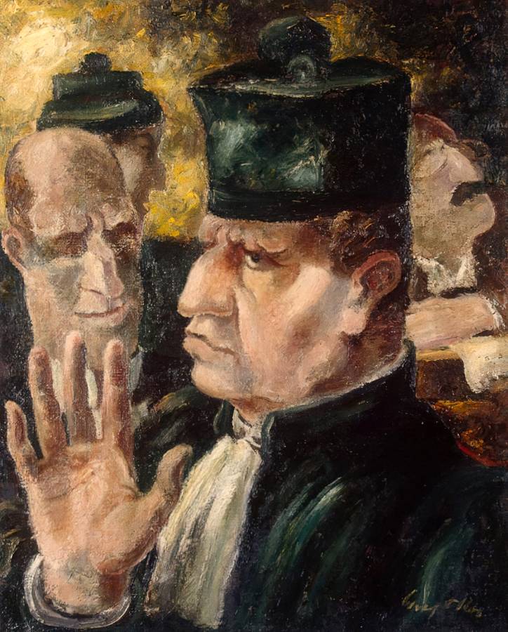 Ив Аликс. Сцена в суде. 1929