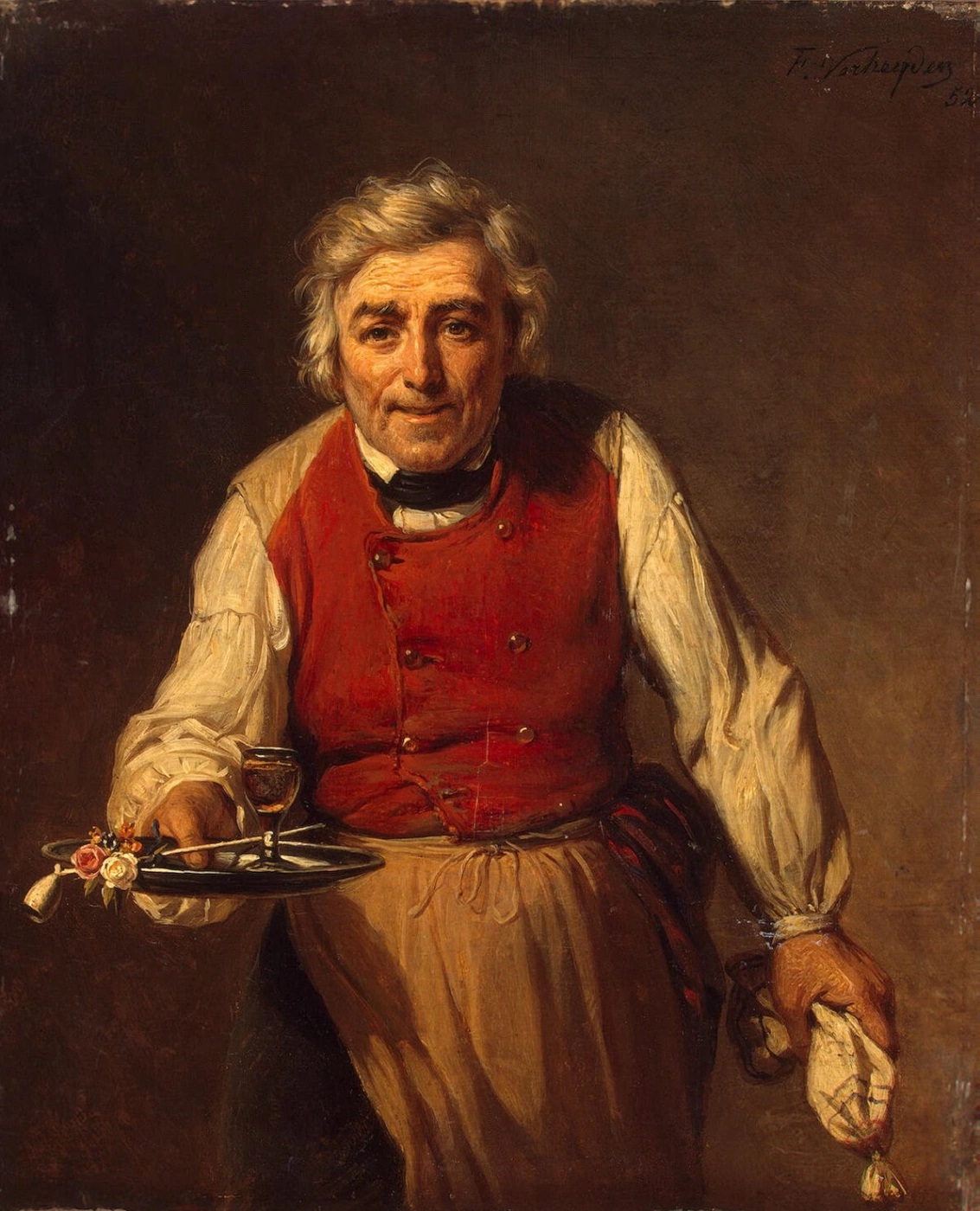 Франсуа Верхейден. Слуга с подносом. 1852