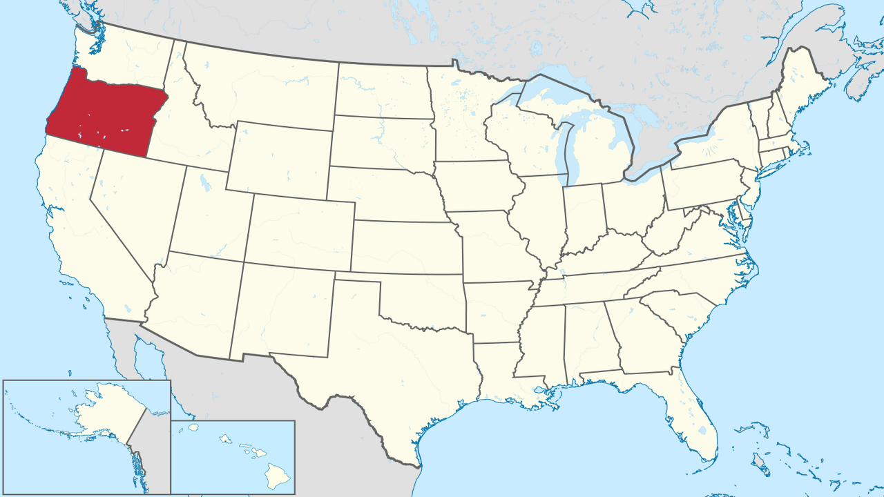 штат Орегон . карта США