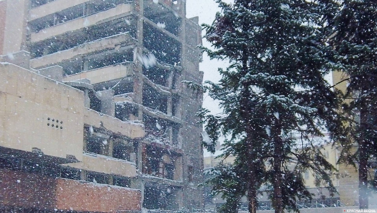 Разрушенный Главный штаб Вооруженных сил Сербии, Мемориал бомбардировкам НАТО, Белград, Сербия