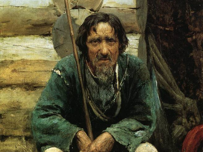 Василий Поленов. Сказитель былин Никита Богданов (фрагмент). 1876