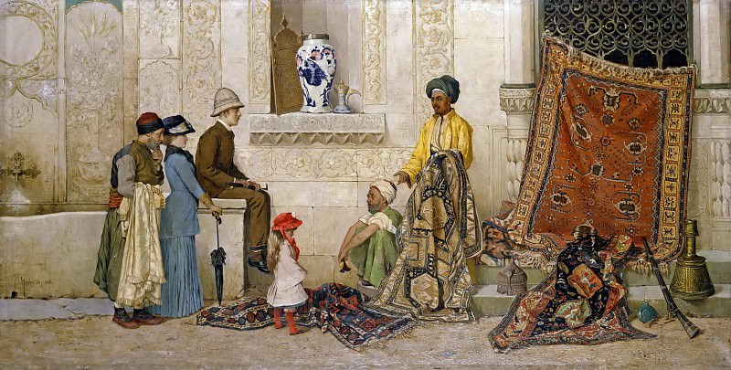 Осман Хамди Бей. Уличные торговцы коврами. 1888