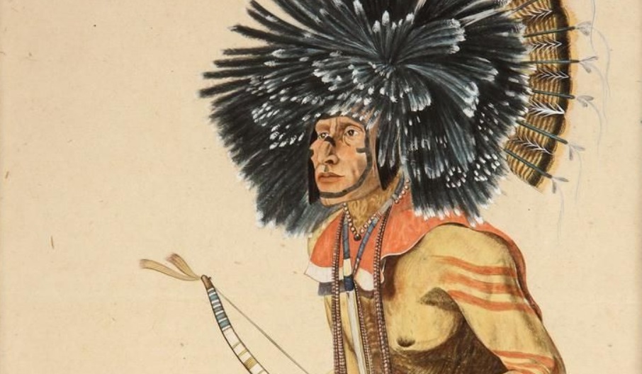 Карл Бодмер. Оружие и амуниция канадских индейцев (фрагмент). 1839