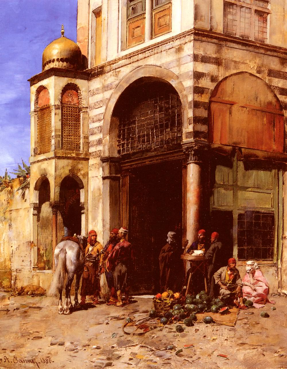 Альберто Пазини. Рынок фруктов. 1886