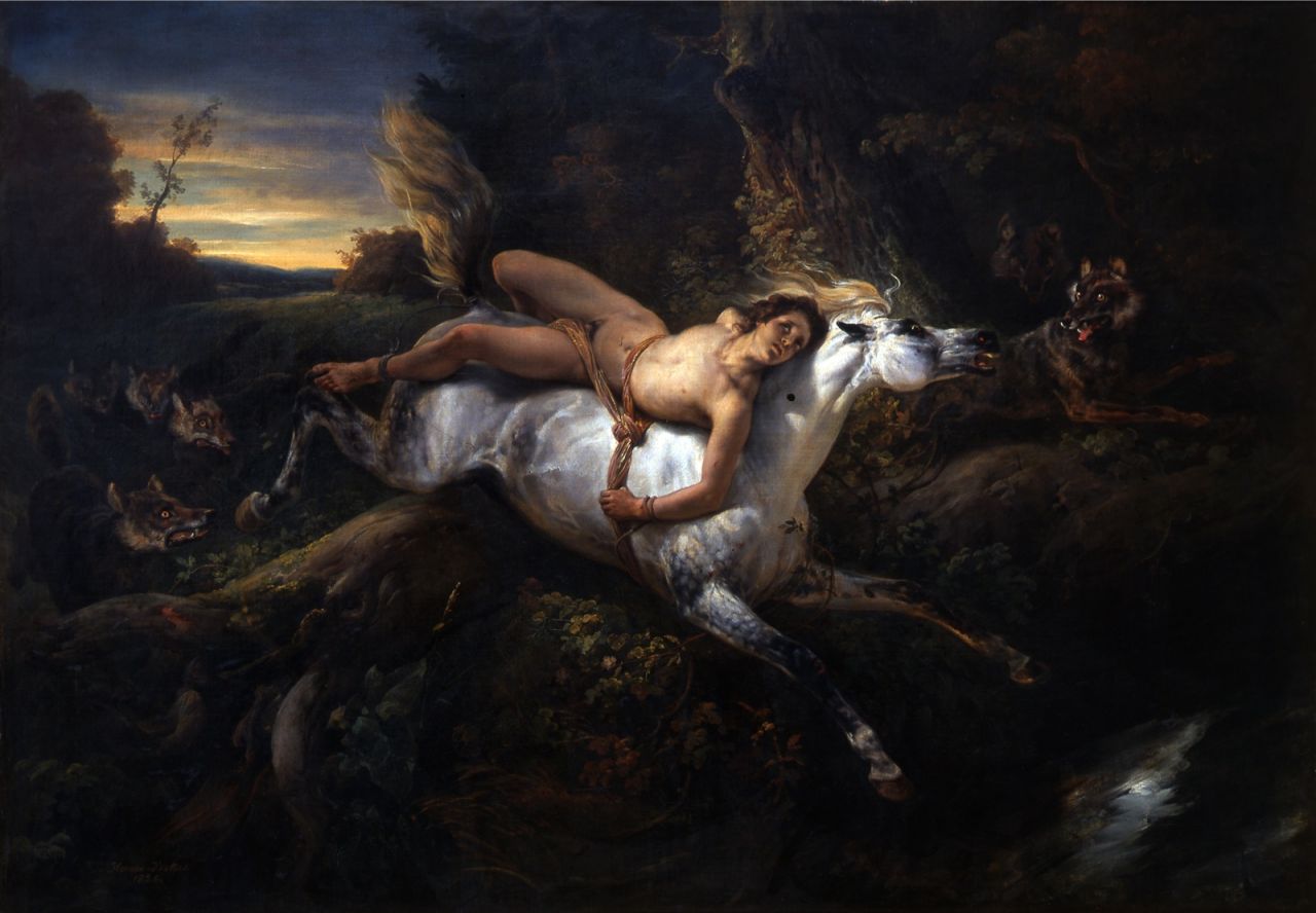 Орас Верне. Мазепа и волки. 1826