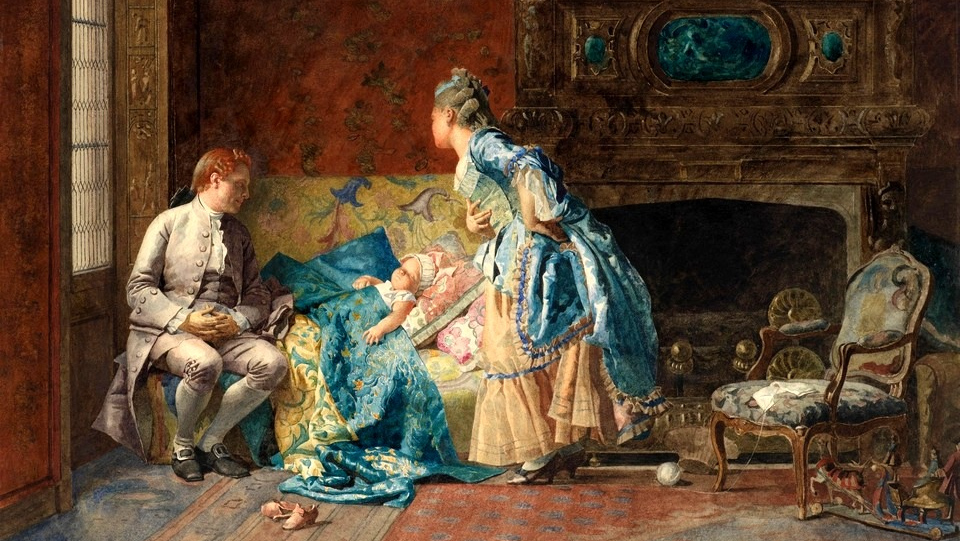 Жан Жорж Вибер. Первый ребенок. 1872