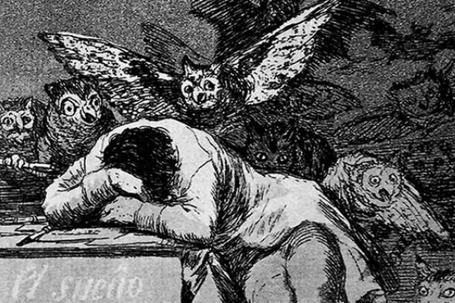 Франсиско Гойя. Сон разума рождает чудовищ (фрагмент). 1797–1799
