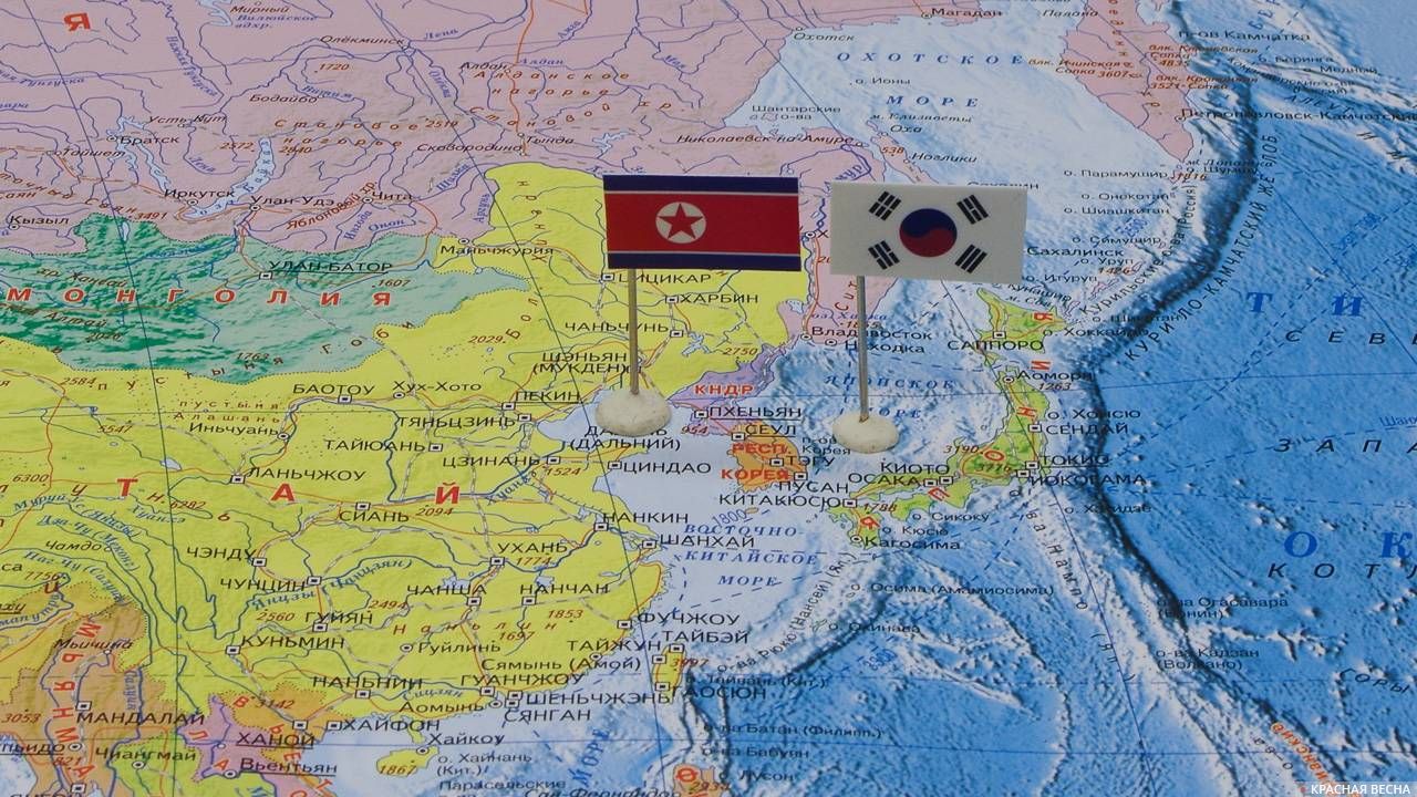 Корейский полуостров на карте мира
