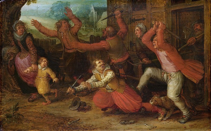 Давид Винкбонс. Крестьянское развлечение. 1619