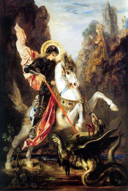 Гюстав Моро. Святой Георгий и дракон. Около 1870-1889 гг